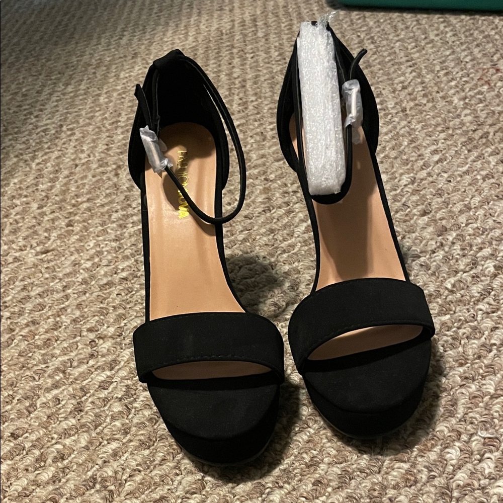 Fashion Nova Black Platform Heels